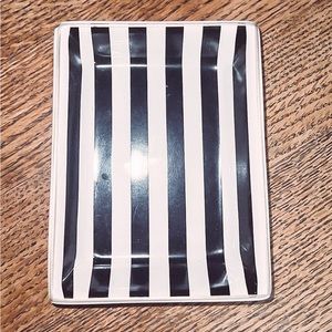 Victoria Secret B&W Striped Dish